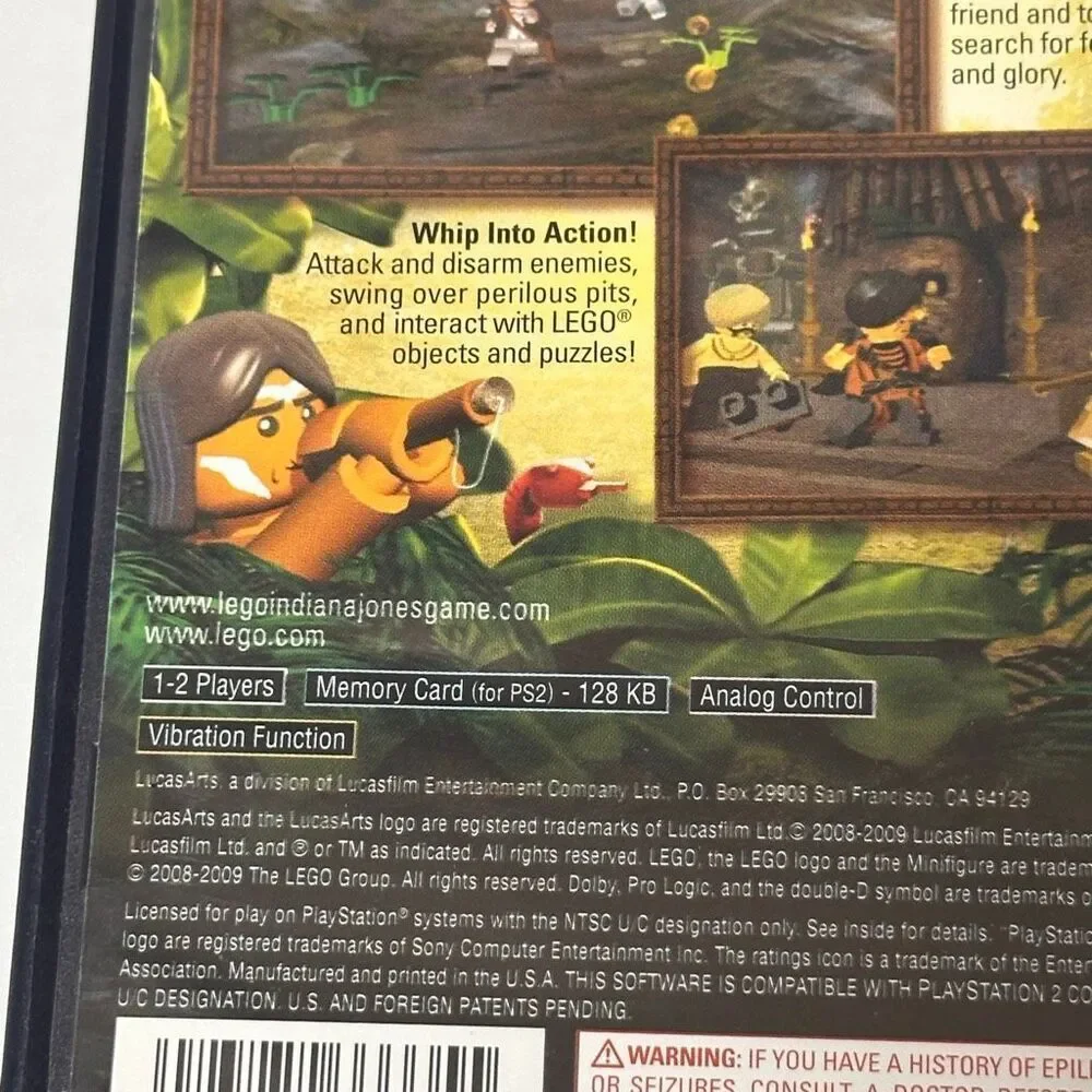 Playstation 2 LEGO Indiana Jones the Original Adventure Complete With Manual 200